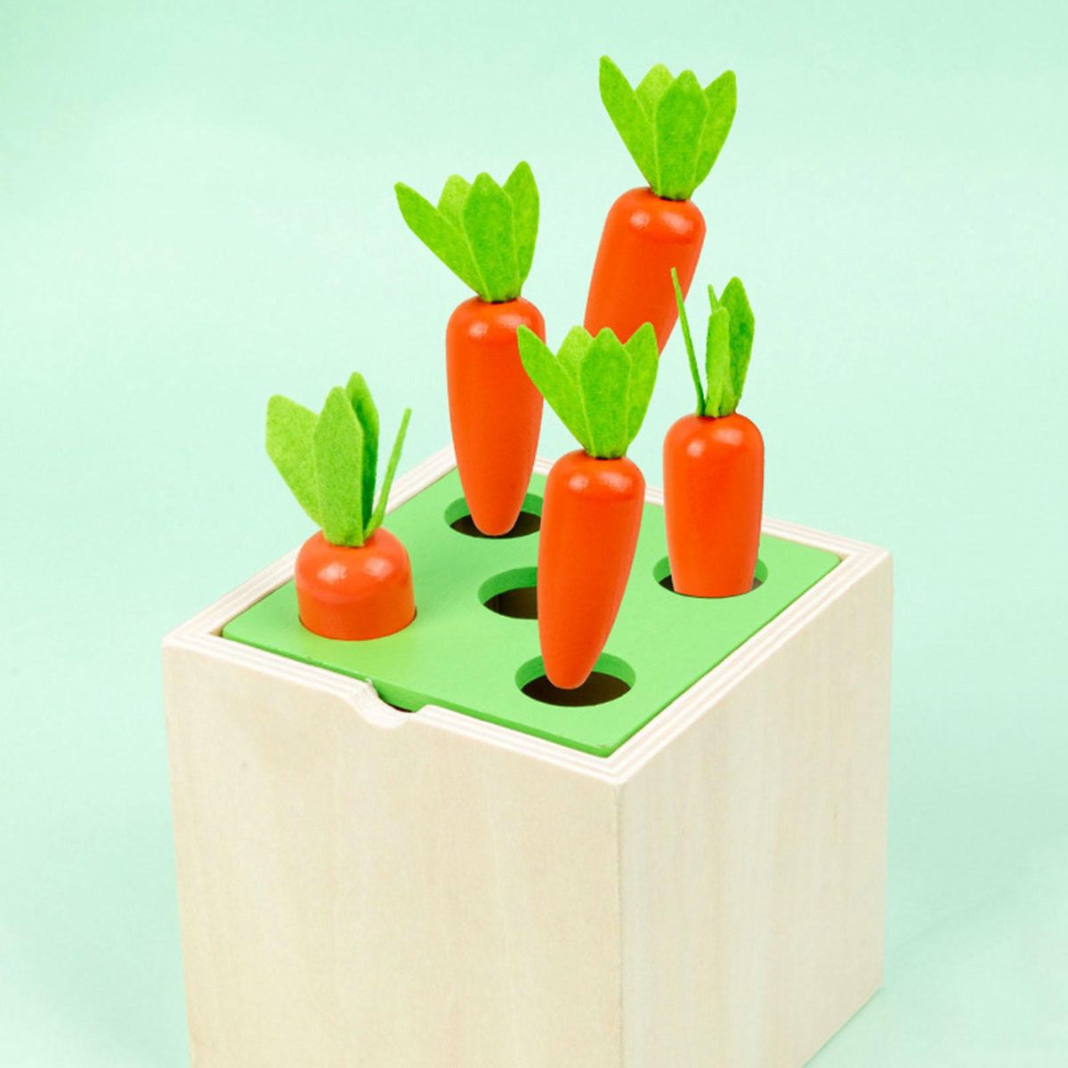 1 Set Pounding Box Toddlers Shape Pairing Blocks Wooden Toy
