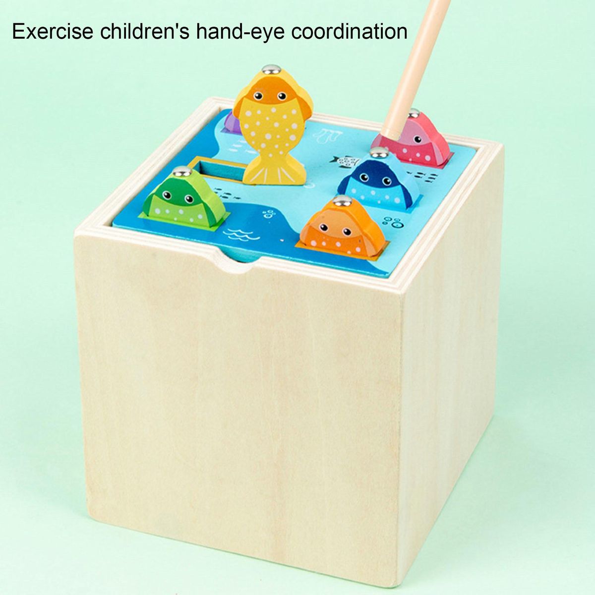 1 Set Pounding Box Toddlers Shape Pairing Blocks Wooden Toy