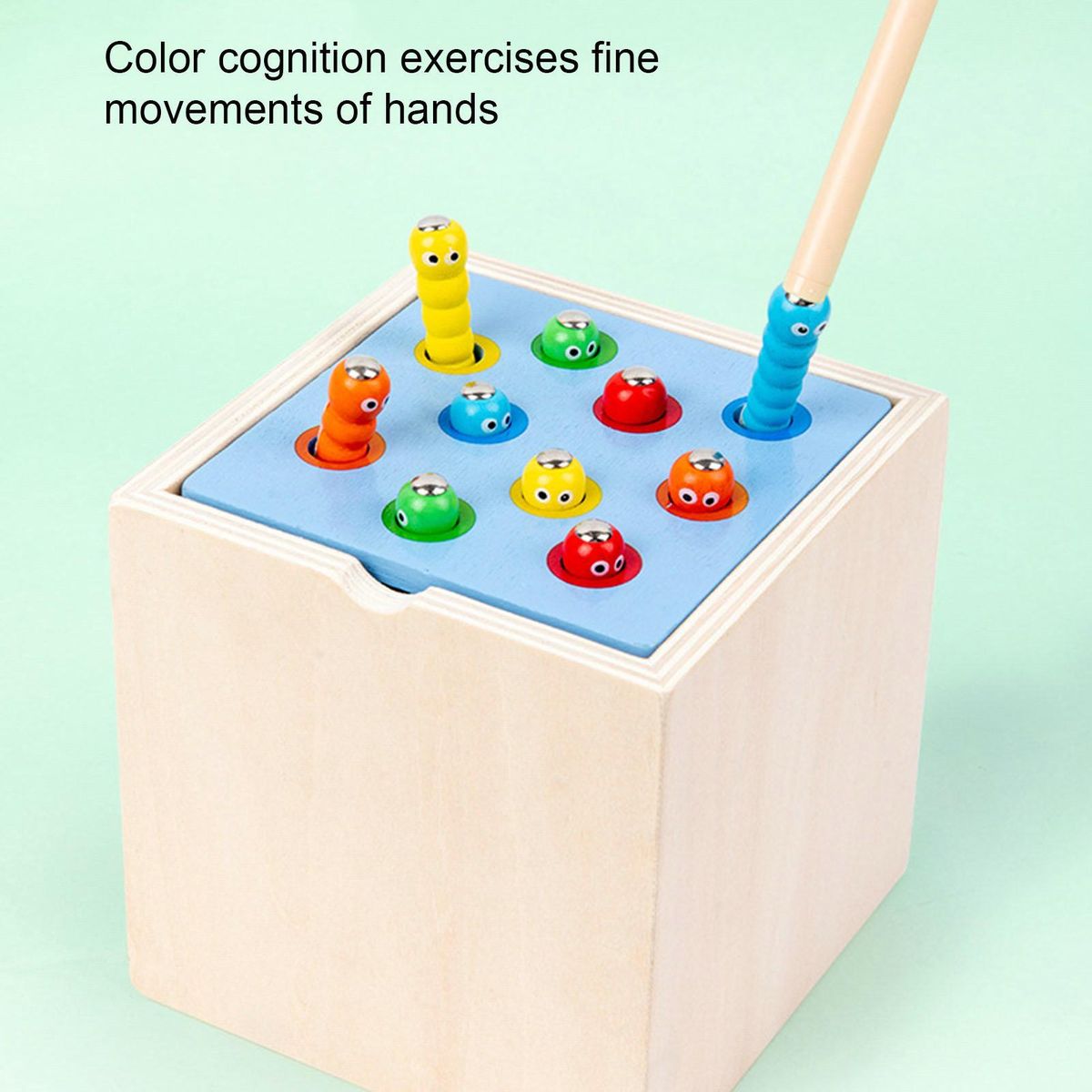 1 Set Pounding Box Toddlers Shape Pairing Blocks Wooden Toy