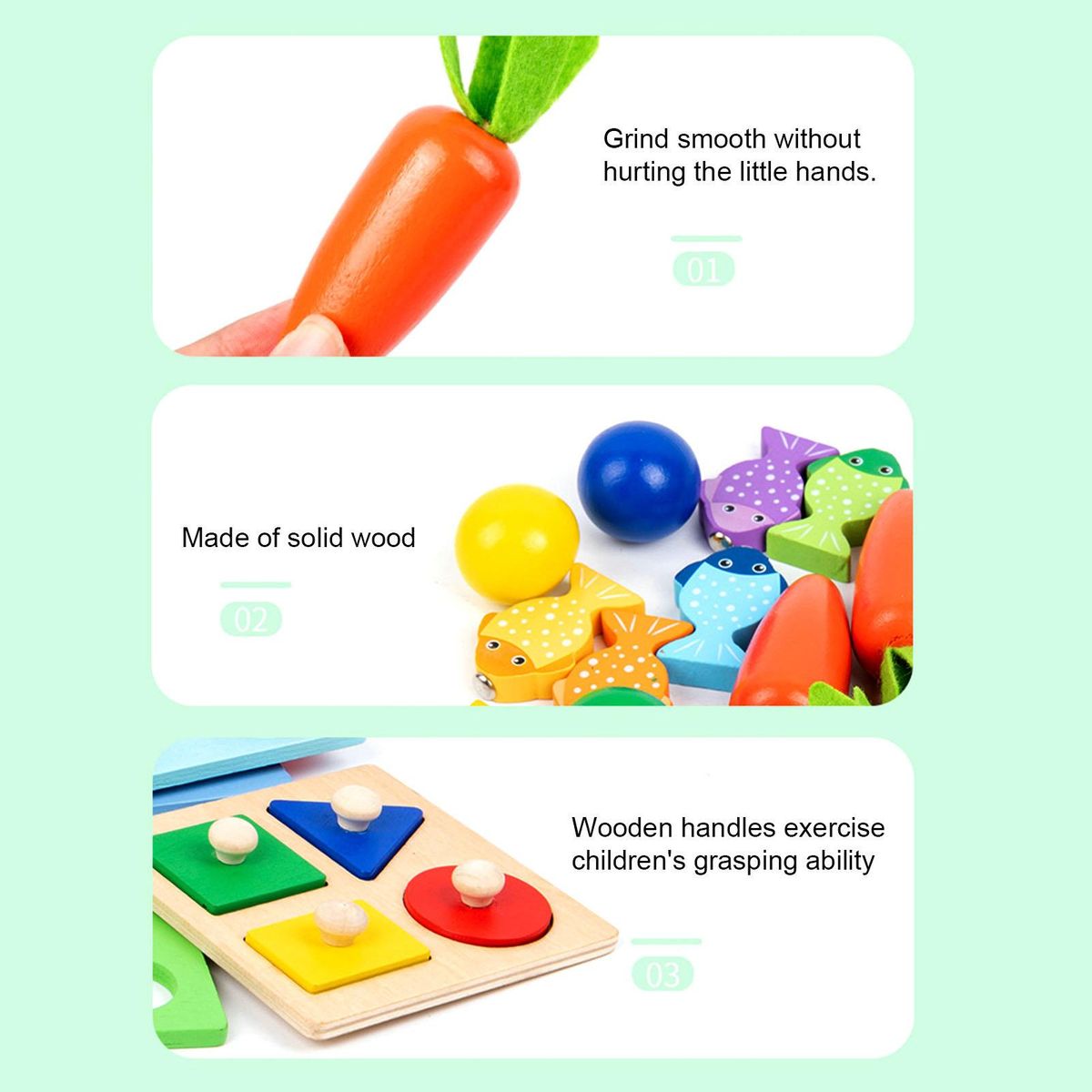 1 Set Pounding Box Toddlers Shape Pairing Blocks Wooden Toy