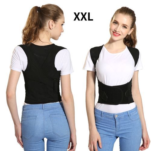 Adjustable Medical Back Posture Corrector Therapy Corset Adult Clavicle Spine Back Shoulder Lumbar Brace Trainer Health Care(#XXL)