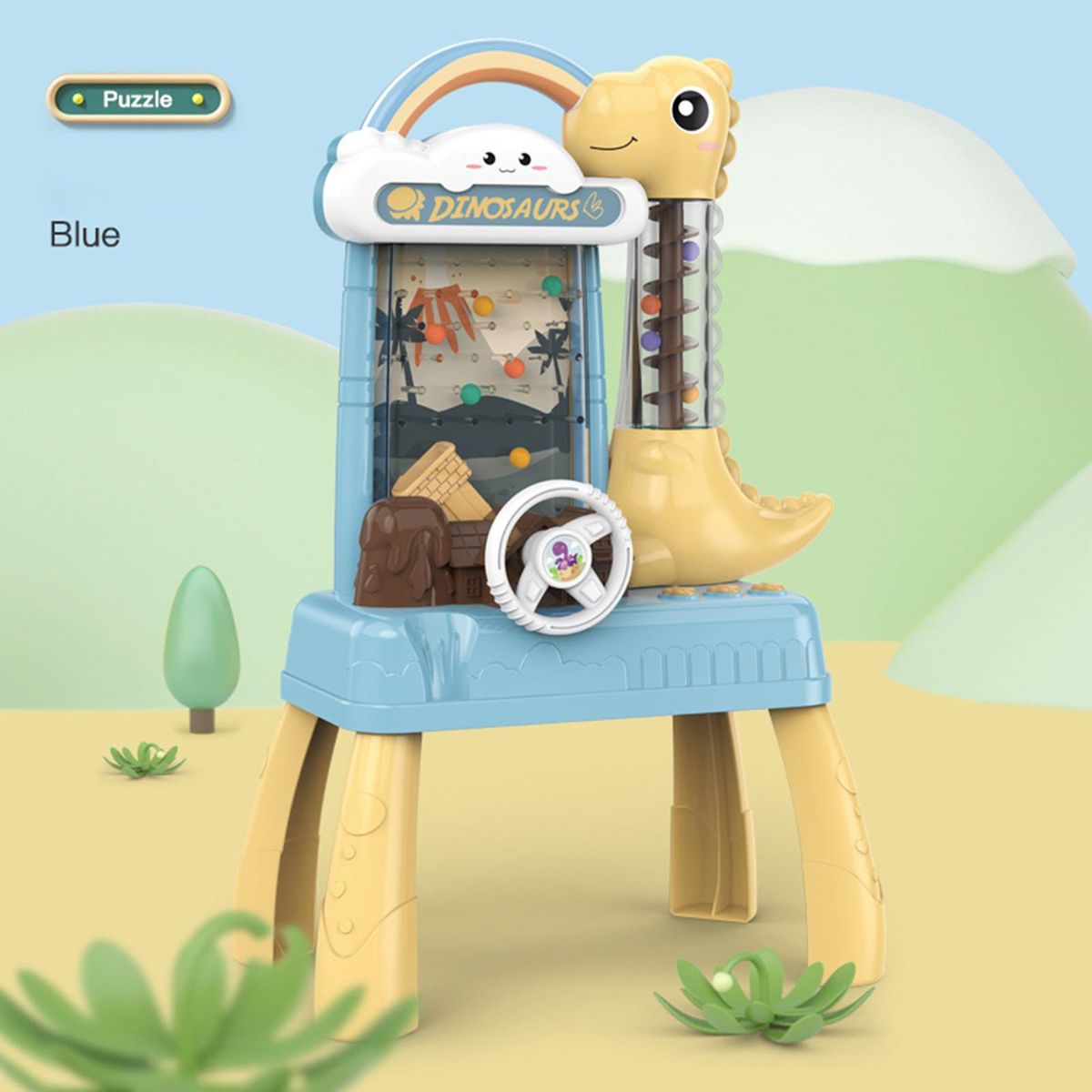 Kids Toy Dinosaur Pick Up Bean Preschool Kids Toy Blue