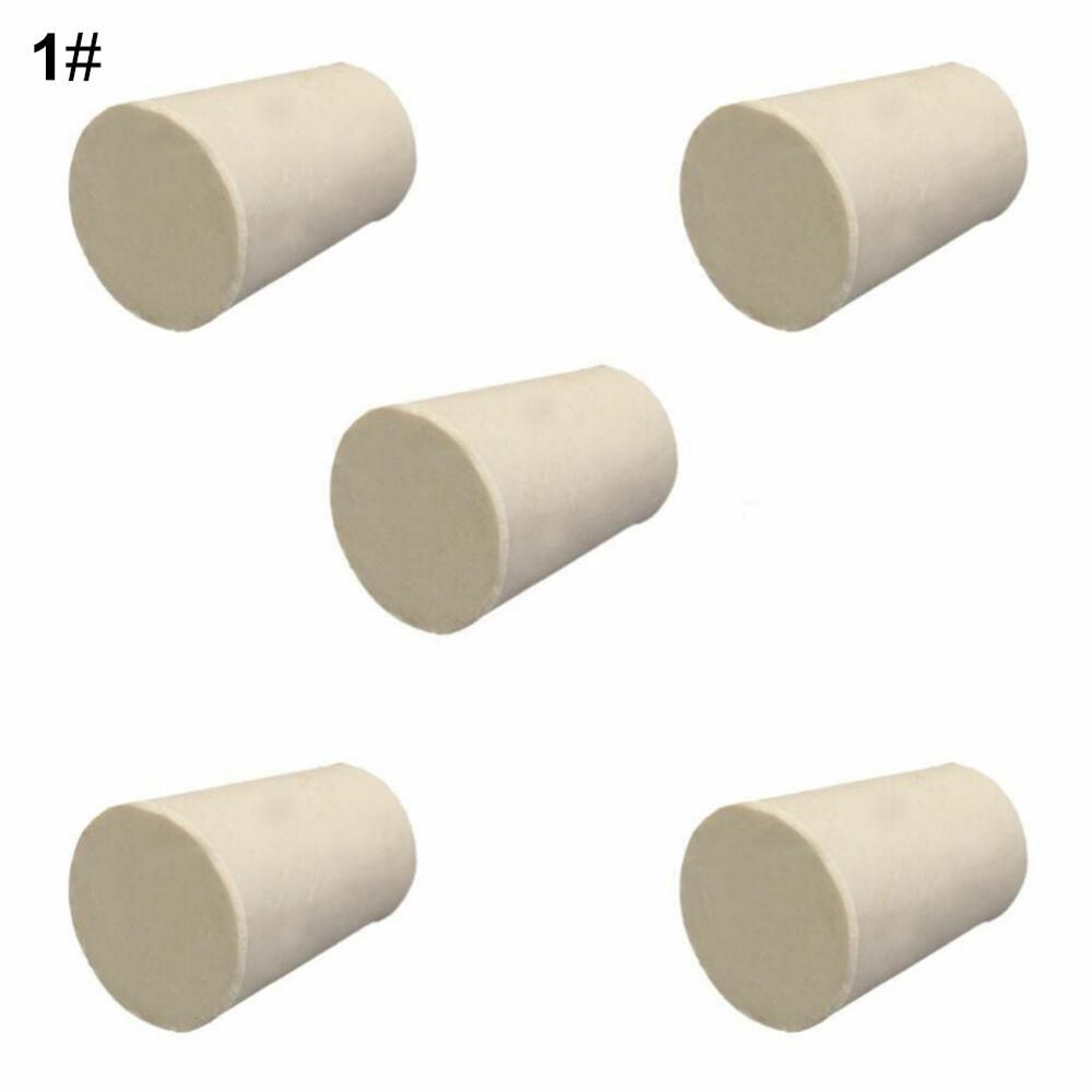 Wholesales 5Pcs Solid Rubber Stoppers Plug Bungs Laboratory Bottle Tube Sealed Lid Corks