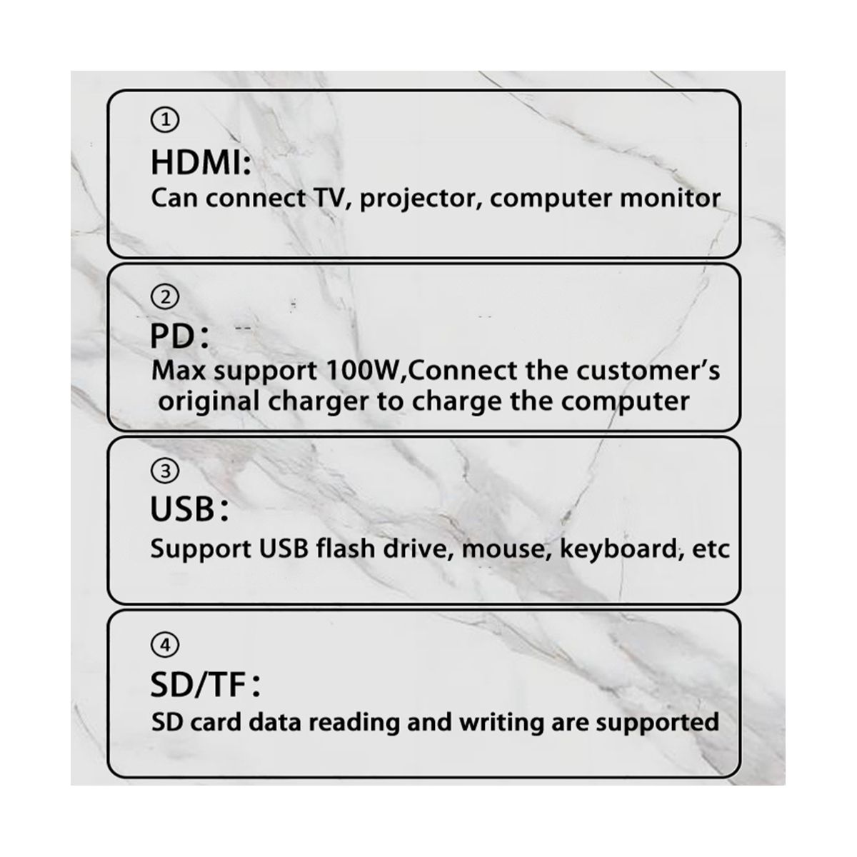 6 in 1 Docking Station for Steam Deck TV Base Stand Hub Holder Dock