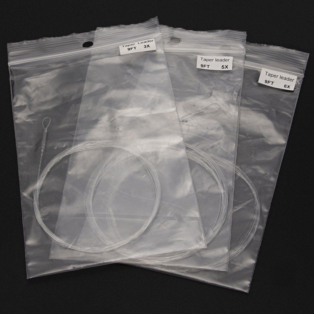 5PCS 9ft 3X/5X/6X Tapered Leader With Loop Nylon Leader