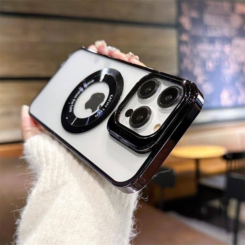 For iPhone 14Pro Max Electroplated Invisible Lens Camera Protection Hard PC Phone Case For iPhone 14 13 12 Pro Max 11 13 14 Case
