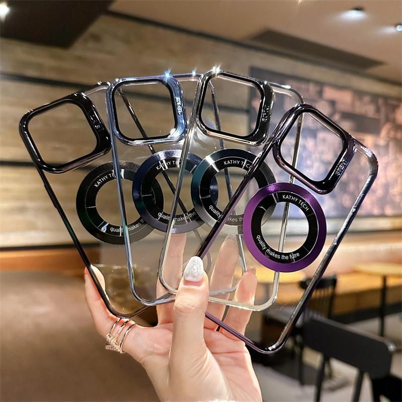 For iPhone 14Pro Max Electroplated Invisible Lens Camera Protection Hard PC Phone Case For iPhone 14 13 12 Pro Max 11 13 14 Case