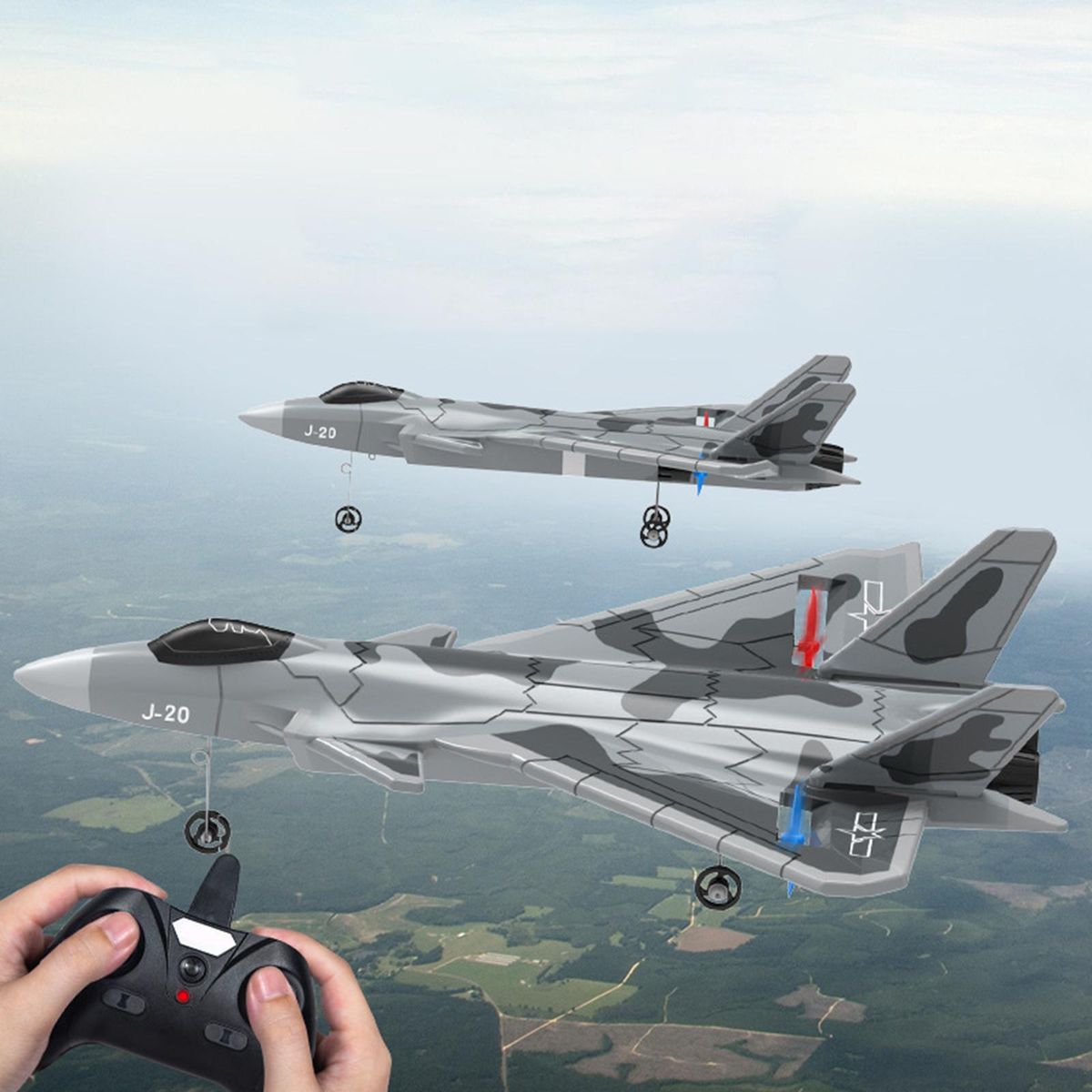 1:72 Scale RC Plane With Display Stand 2CH Jet Fighter Gift Outdoor