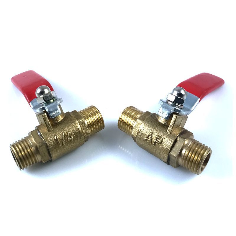 2pcs 14'' Valve Brass Material Male To Male Water Valve Gas