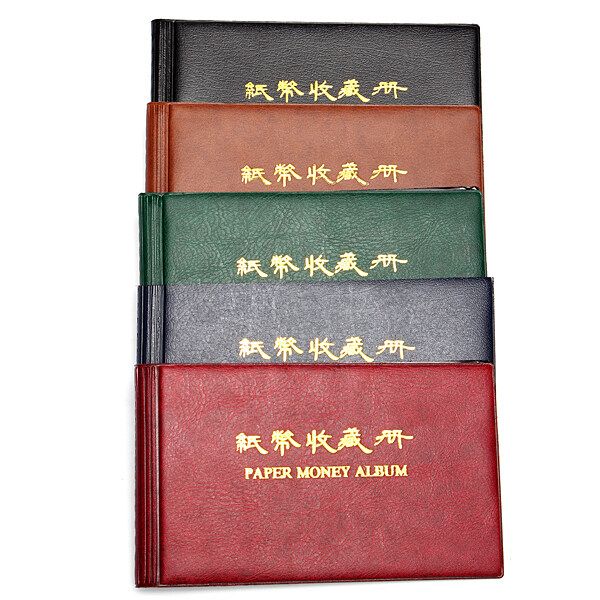 Paper Money Banknote Holder Collection Storage Album Collecting 20 Note Gules