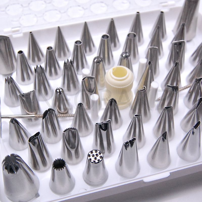 55pcs Nozzles Set Stainless Steel Icing Piping Pastry