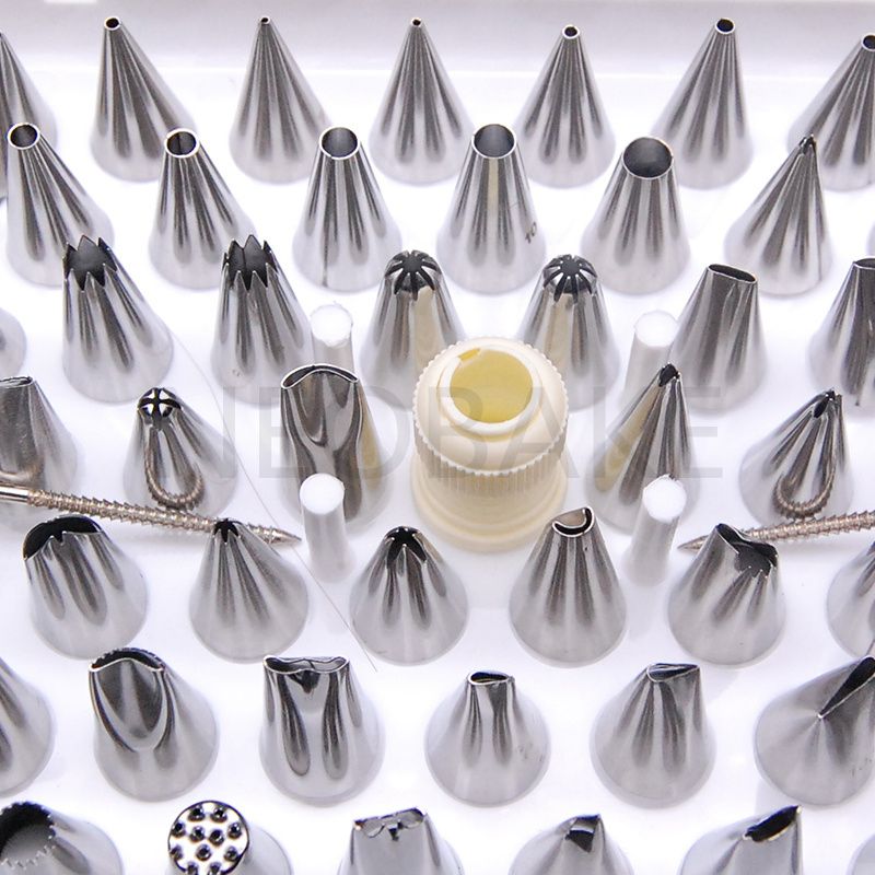 55pcs Nozzles Set Stainless Steel Icing Piping Pastry