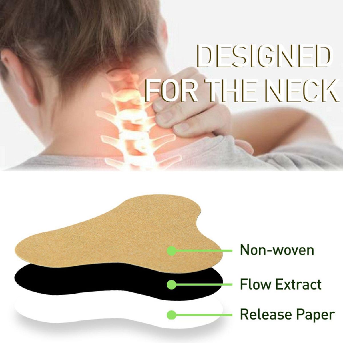 12 Sheets Natural Cervical Patch Relaxing Herbal Pain Plaster