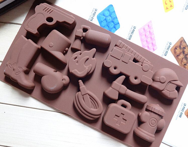 Fire Fighting Equipment Safety Police Chocolate Silicone
