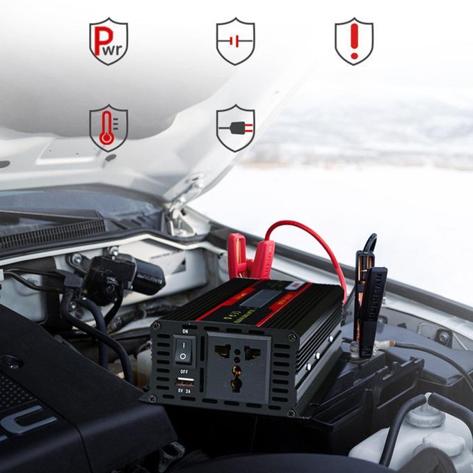 Car Solar Power Inverter DC 12V 24V To AC 220V High Power For 3000W