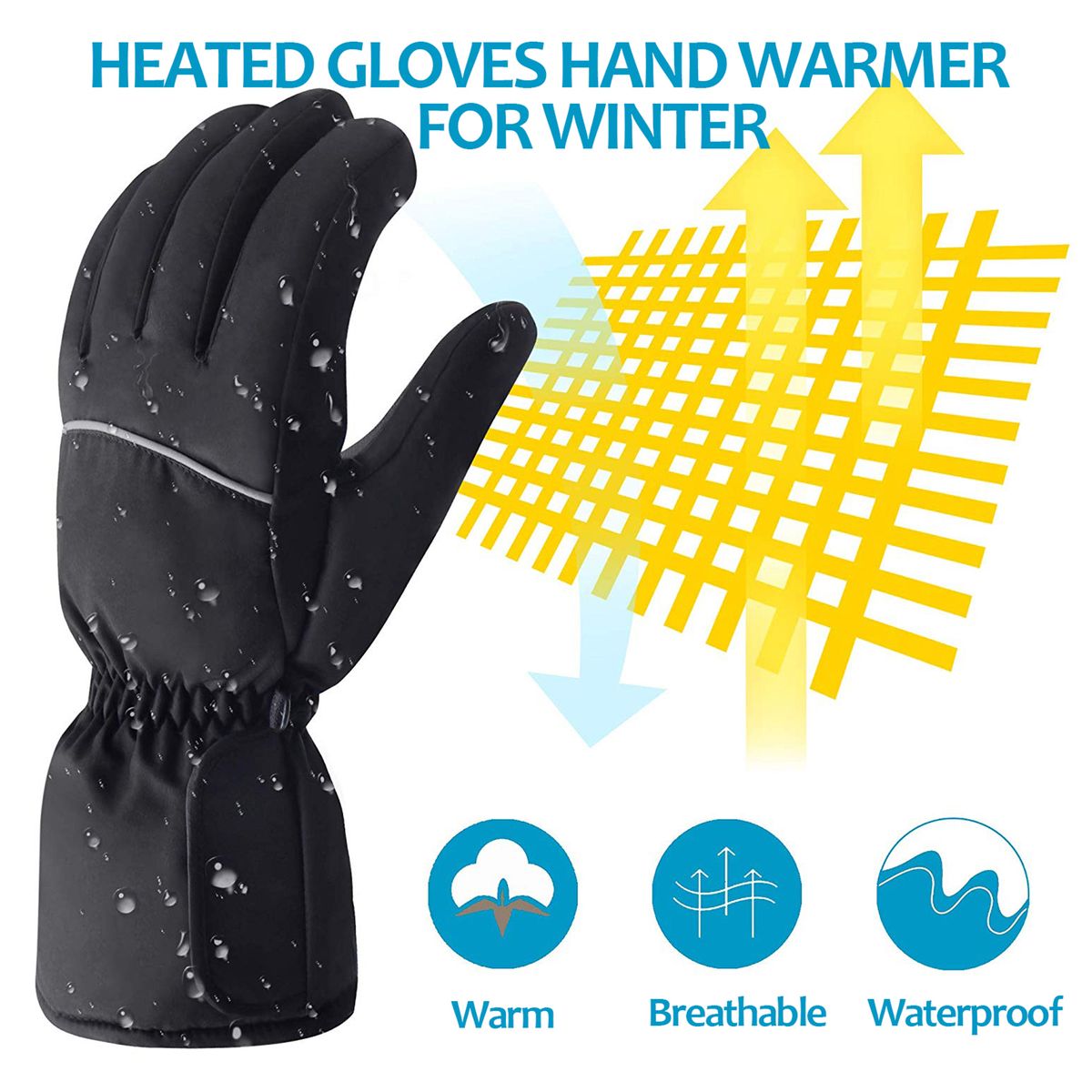 Heated Gloves For Men Women Electric Winter Thermal