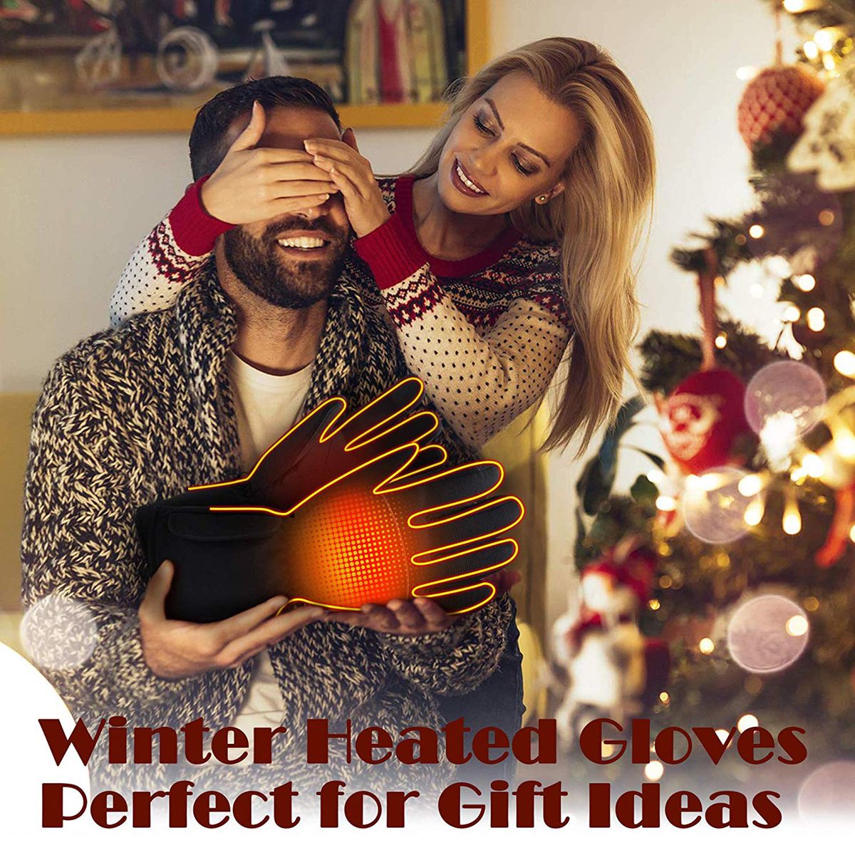 Heated Gloves For Men Women Electric Winter Thermal