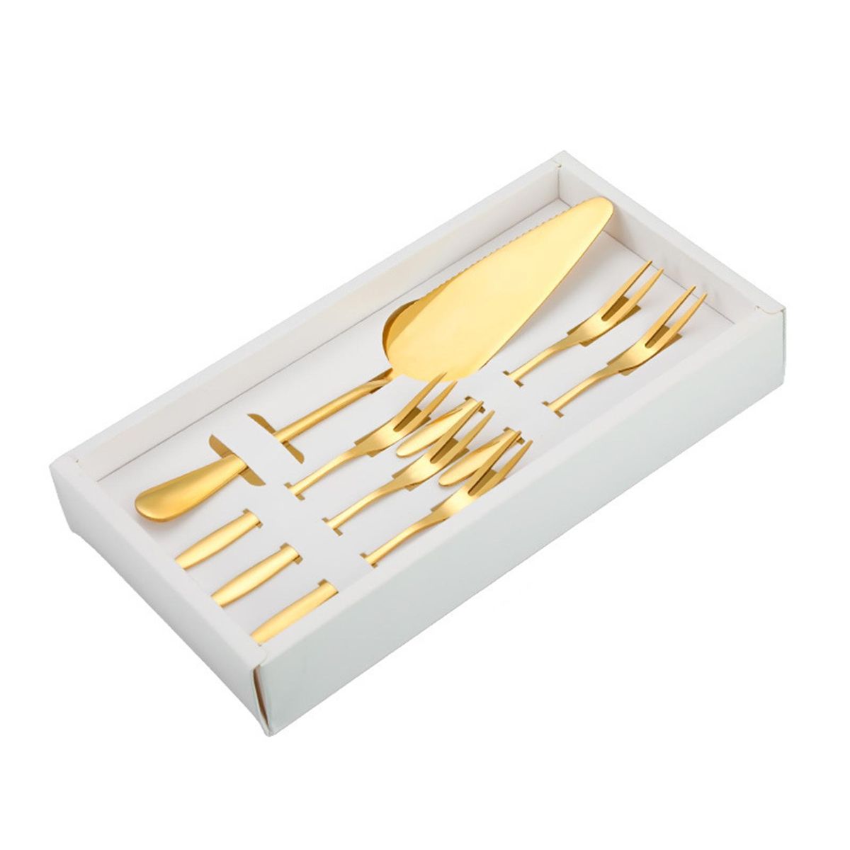 1 Set Cake Dinnerware Set Cheesecake Dessert Fork Pizza Shovel Set Golden