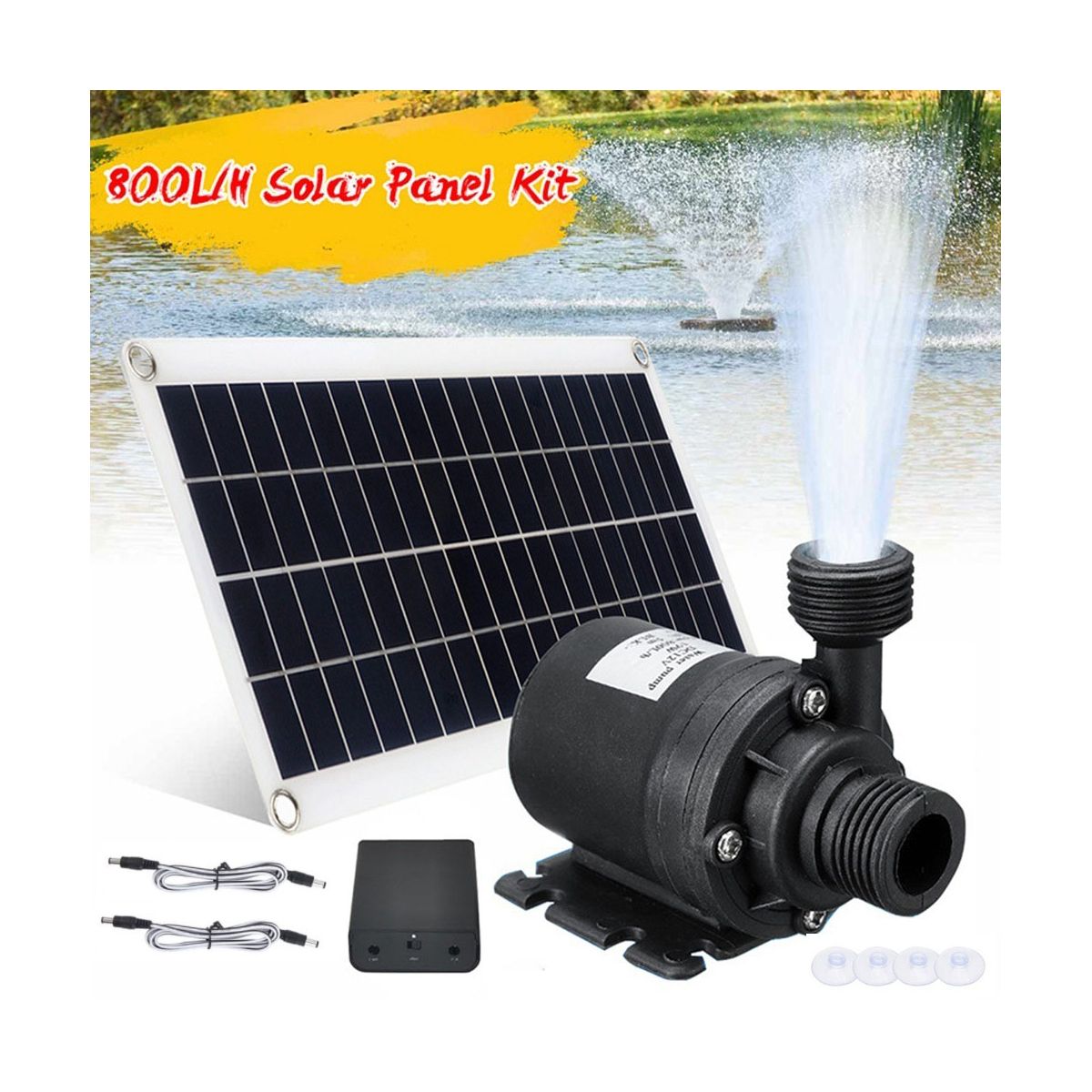 50W Solar Water Pump 800L/H Solar Water Fountain Pump