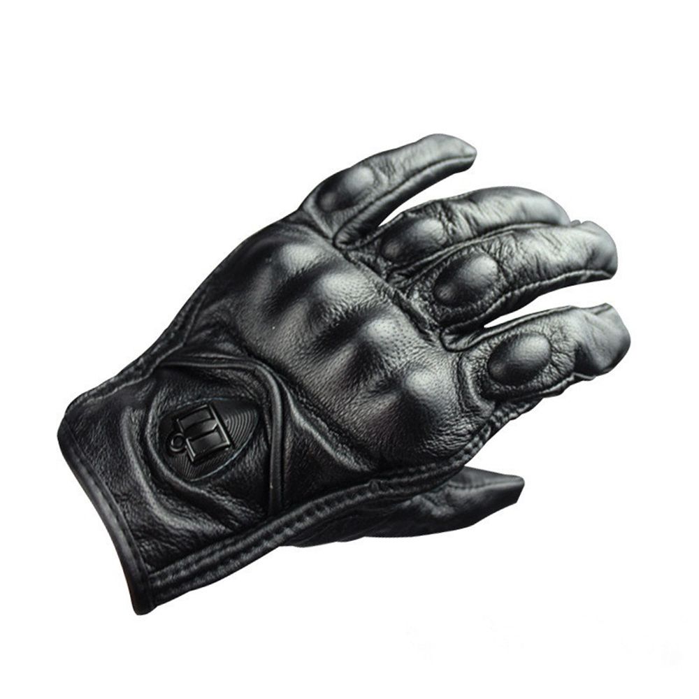Genuine Leather Gloves Motorcycle GP Glove Touch Screen For