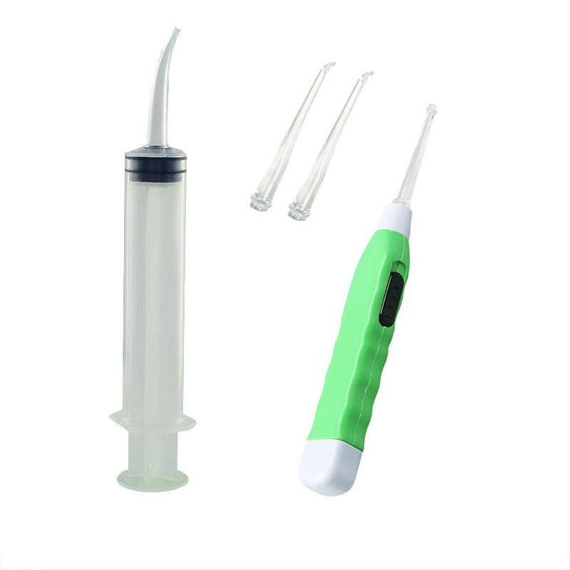 Tonsil Ear Stone Removal Tool LED Light 3 Tips Kit + Irrigation