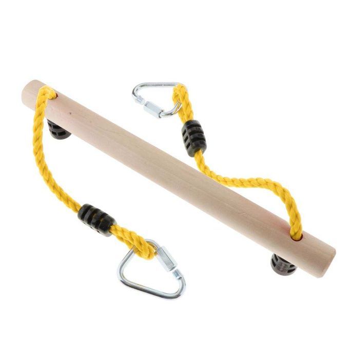 Children 16 Inch Trapeze Swing Bar Heavy Duty Outdoor Garden Yellow