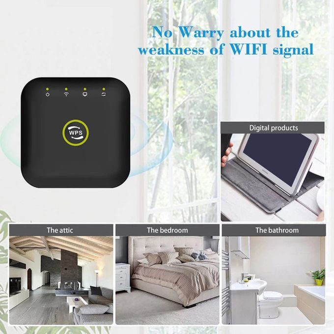 2.4G Wireless Network Signal Receiver Enhancement-Black