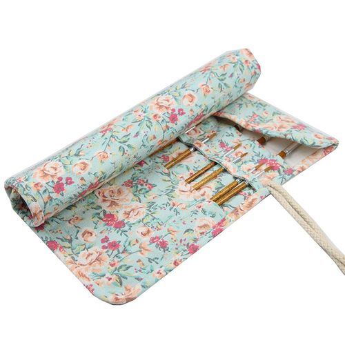 20 Pockets Art Paint Brushes Case Roll Up Pen Holder Canvas