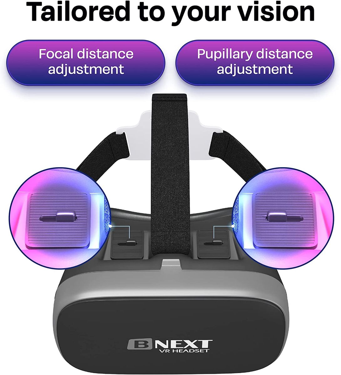 3D VR Headset For IPhone & Android Mobile Viewing & Gaming - Grey