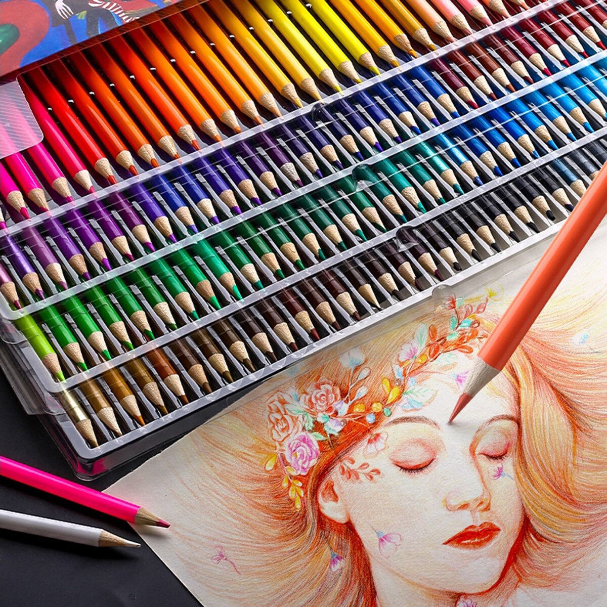 Professional Oil Colored Pencils Set Artist Sketching Wood Pencil School Art Supplies 48/72/120/160 Colors 160 Colors