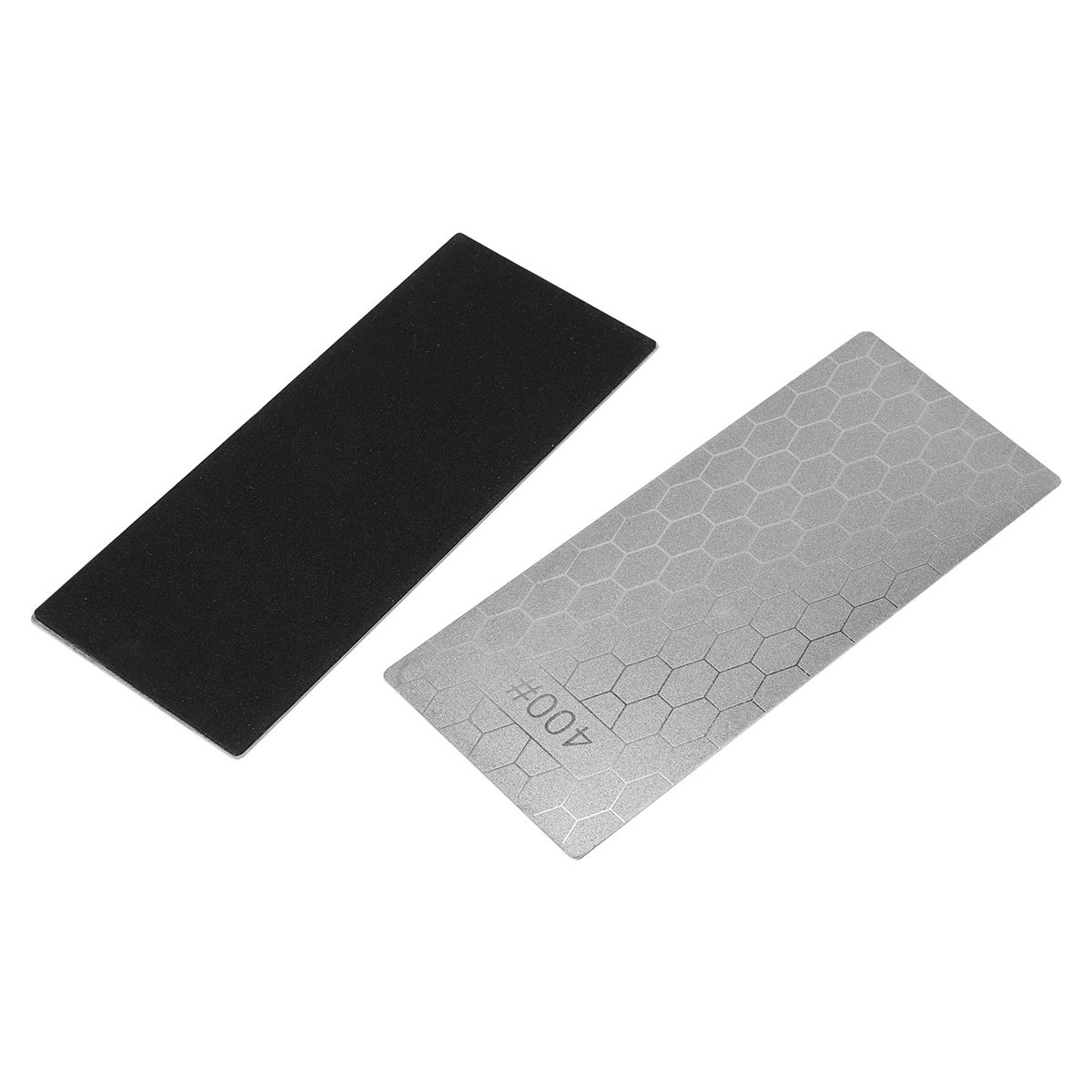 2PCS Diamond Sharpening Stone, Whetstone Honeycomb Surface Diamond Sharpener Plate with Non-Slip Base(400/1000 Grit)