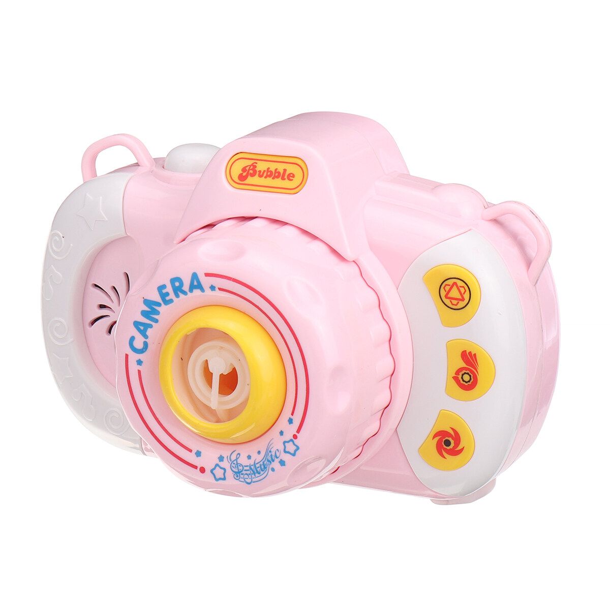 Children Bubble Camera Machine Toy Automatic Bubble Blowing Play Music Lighting Pink