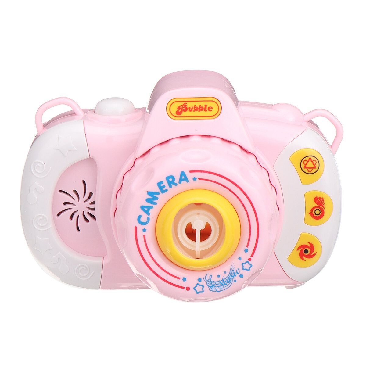 Children Bubble Camera Machine Toy Automatic Bubble Blowing Play Music Lighting Pink