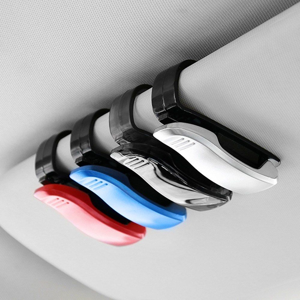 Car Glasses Clip Sunglasses Holder Clip Billfold Black