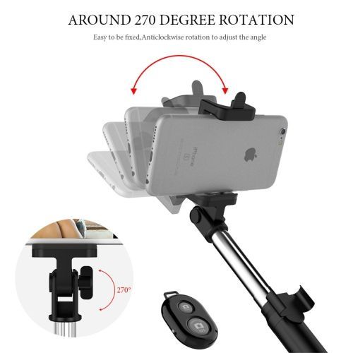 Bluetooth Remote Controller Hand-held Selfie Stick Tripod. Perfect For Pictures, Video Recording. Compatible With Android & IOS Phones + IRing Phone Holder.Feel & Capture Every Moment With This Amazing Selfie Stick.SEE VIDEO 