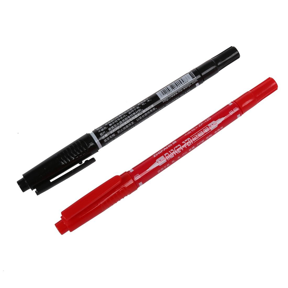 12 x Colors Double Ended Permanent Art Drawing Markers Highlighter Pen Office