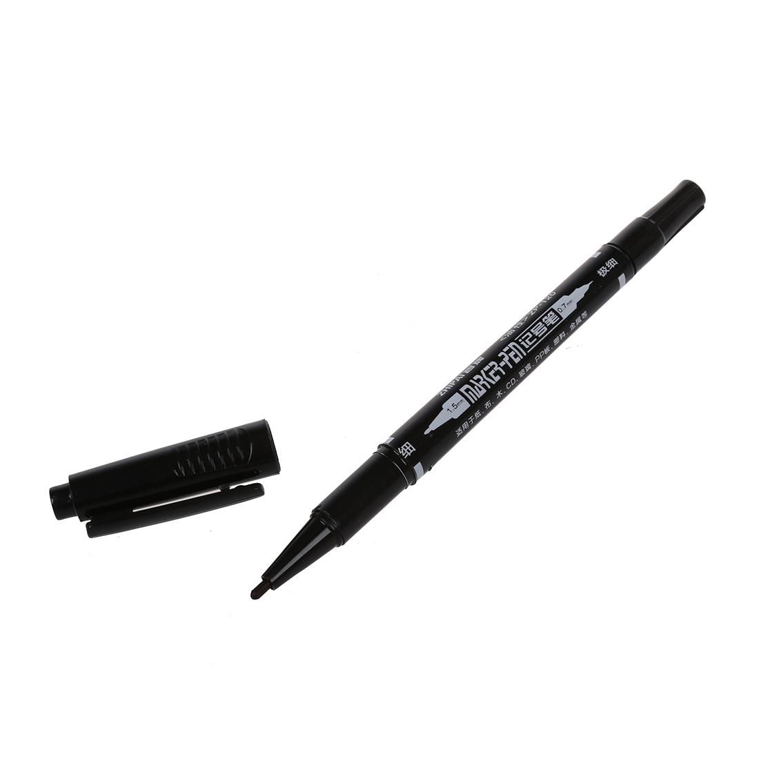 12 x Colors Double Ended Permanent Art Drawing Markers Highlighter Pen Office