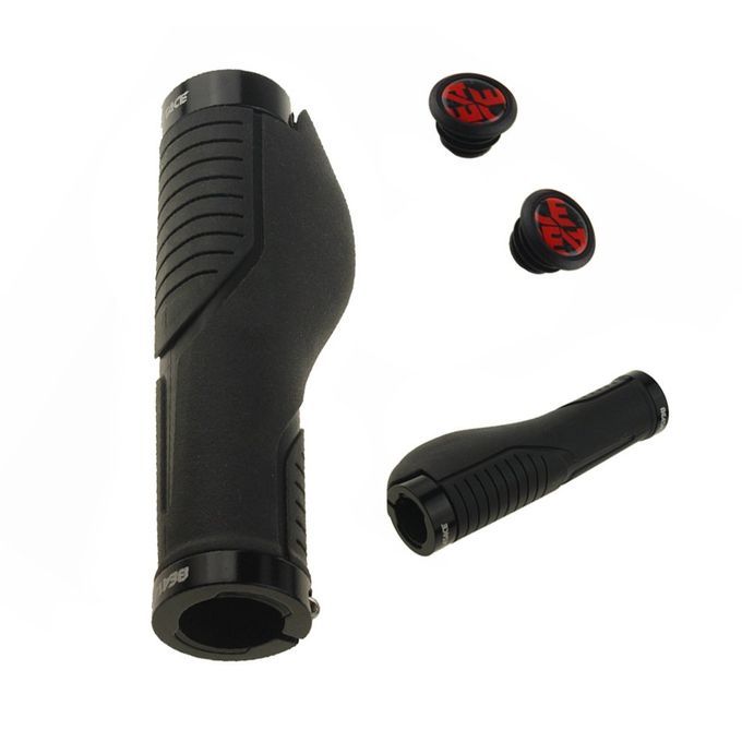 Bi Y Le Grips Double Lo K Rubber Anti-slip Bike Handlebar Handle Sleeve-brown & Red