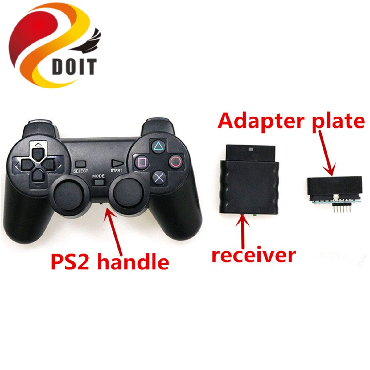 SZDOIT PS2 Wireless Remote Control Handle Kit Receiver Adapter Board RC Robot/Tank Chassis Parts For Arduino