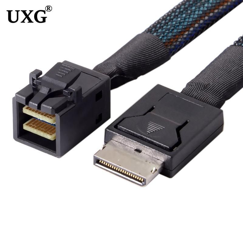 1pcs OCuLink PCIe PCI-Express SFF-8643 to SFF-8611 4i SSD High Speed Transmission Data Active Extending Cable 50cm