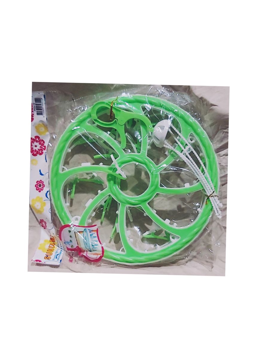One Underwears Hanger With 24clips- Green