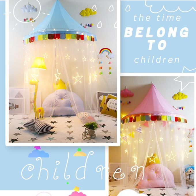 Fairy Princess Bed Canopy With Gauze Curtain Play Tent Bedroom Decor