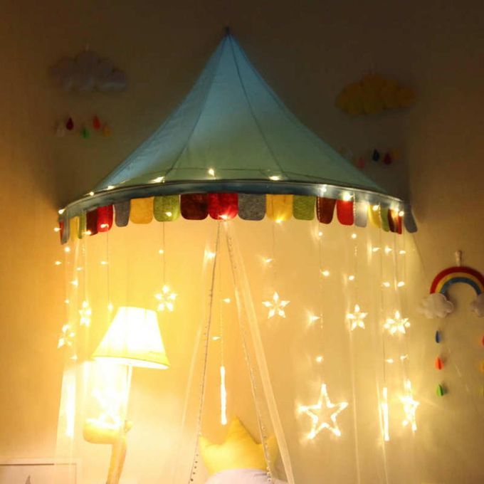 Fairy Princess Bed Canopy With Gauze Curtain Play Tent Bedroom Decor