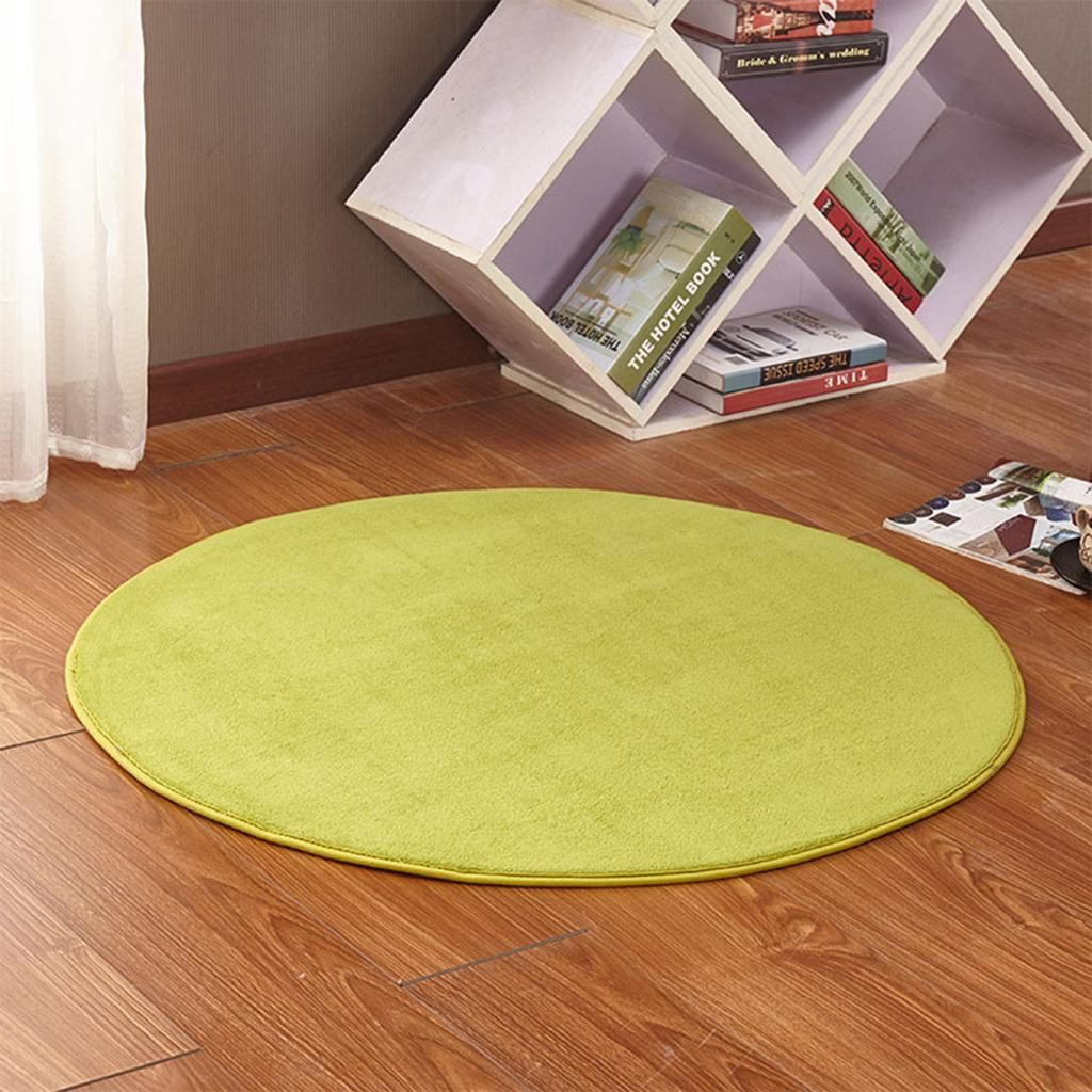 1M Soft Coral Fleece Kids Baby Playhouse Tent Carpet Rug Pad Yellow