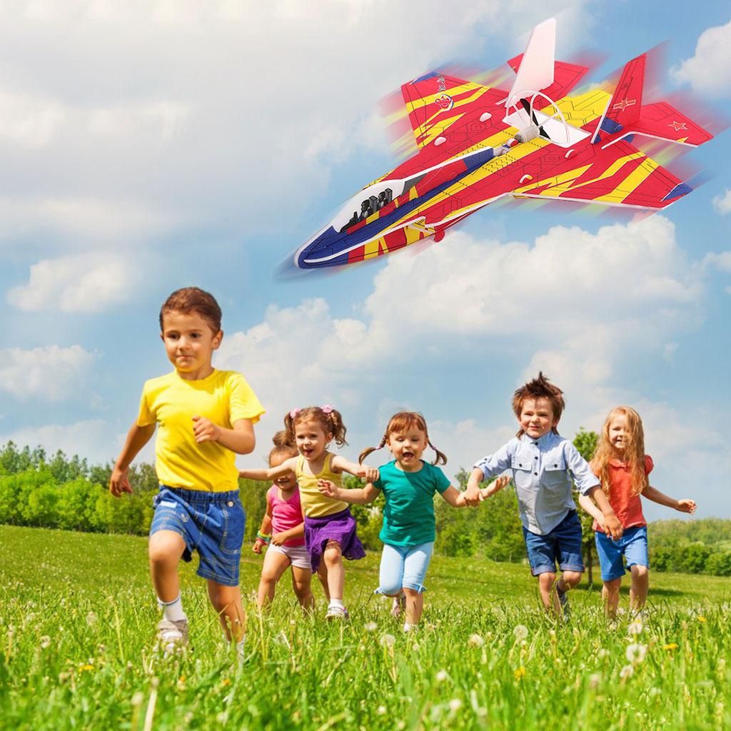 A Set Airplanes Toy Rotating Styrofoam Upgrade For Boys Girls 3-6 Red
