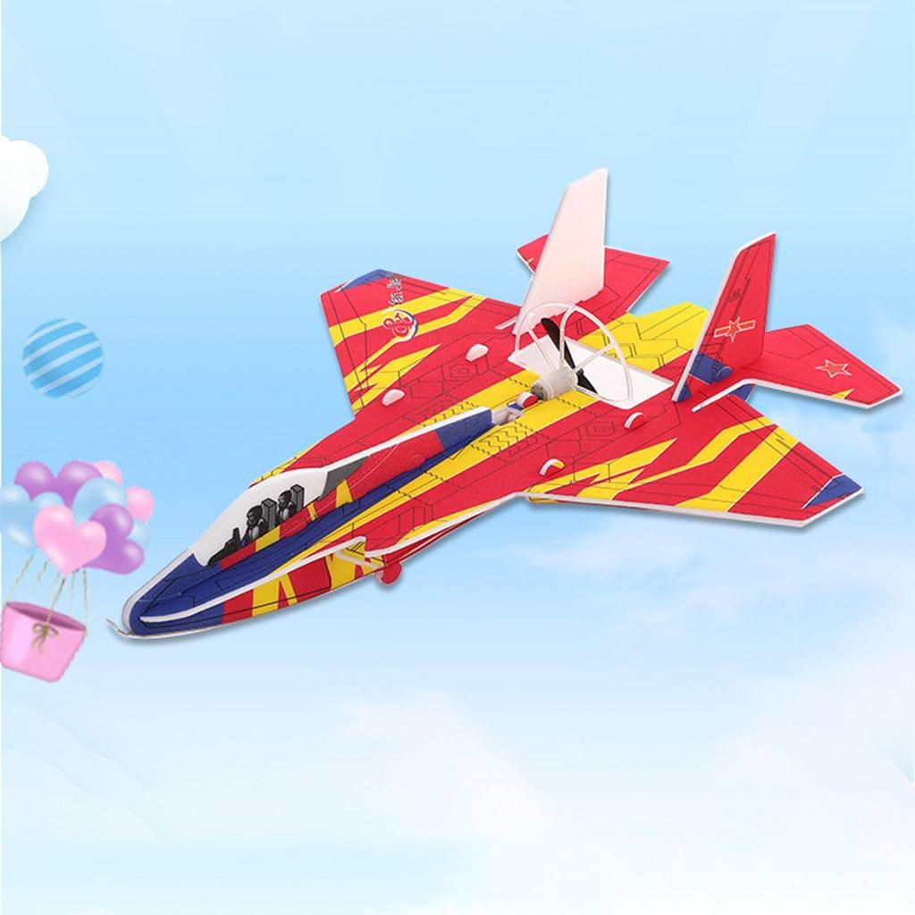 A Set Airplanes Toy Rotating Styrofoam Upgrade For Boys Girls 3-6 Red