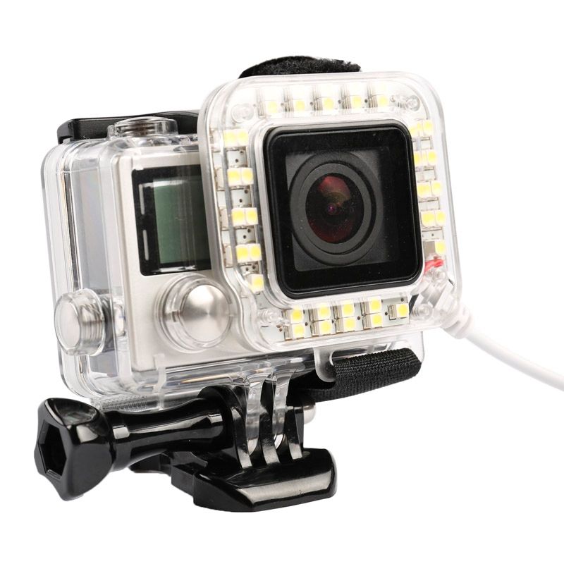 USB Lens Ring LED Flash Light Shooting Night For GoPro HERO4 / 3+