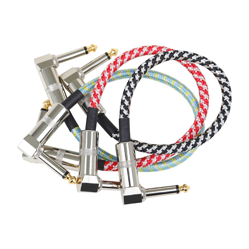 3 PCS Electric Guitar Denoise Cable Straight To Right Angle