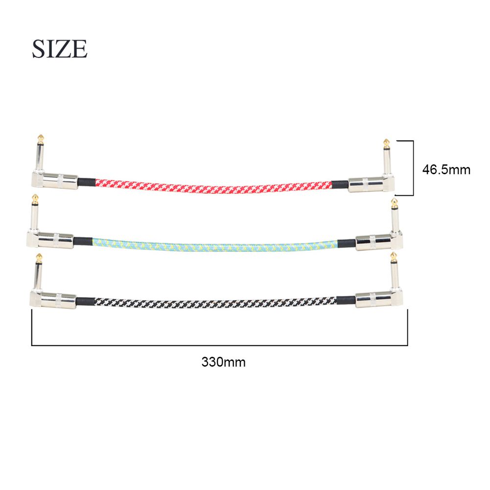 3 PCS Electric Guitar Denoise Cable Straight To Right Angle