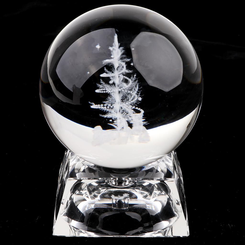 80mm Clear Crystal Ball Sphere Home Craft Decoration Photography Photo